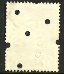 Backside stamp of a perfin from Russia